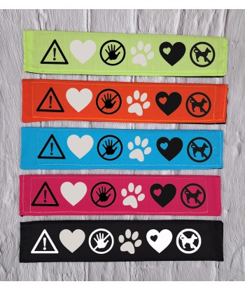 bandeau de laisse, fait main, message, chien