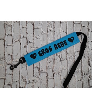 bandeau de laisse, fait main, message, chien