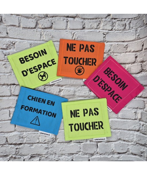 bandeau de harnais, fait main, message, chien